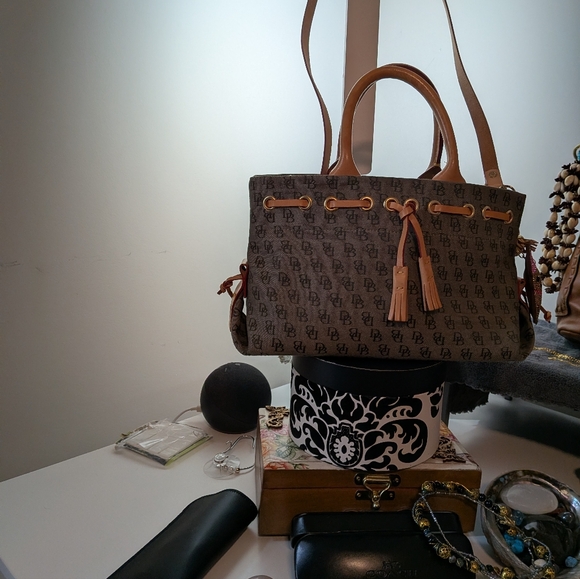 Dooney & Bourke Mini Signature Tassel Tote - Picture 2 of 15
